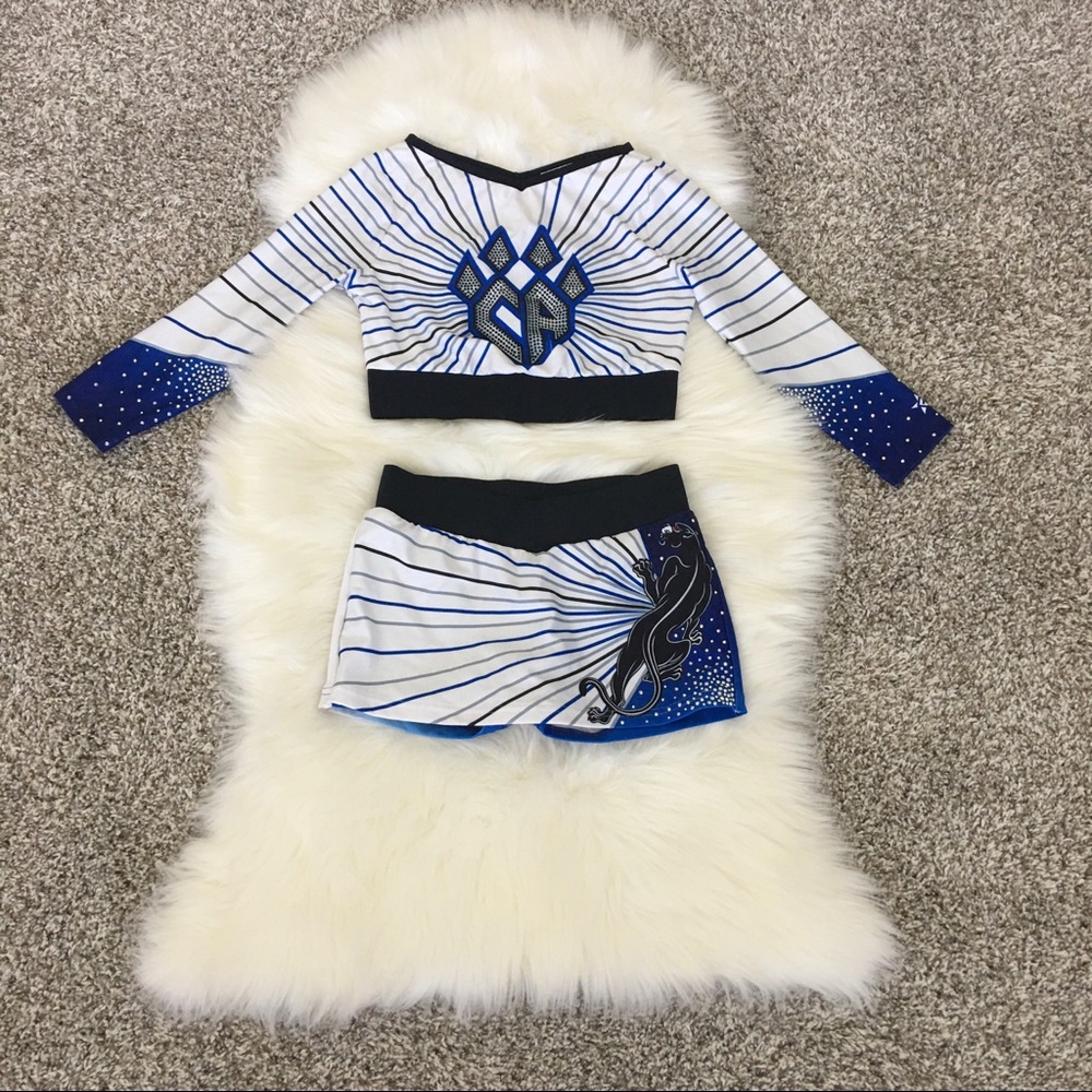 CA Panthers White Bling Uniform